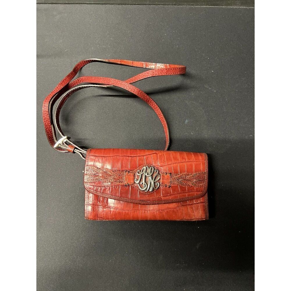 BRIGHTON SKRIBBLE Organizer Wallet RED Leather  MG  COPYRIGHTED MustangGirl64.5